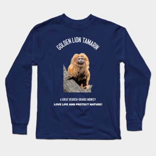 Golden Lion Tamarin Monkey Long Sleeve T-Shirt